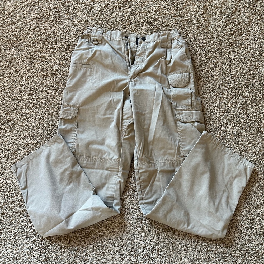 5.11 Taclite Pro Ripstop Khaki Pants, Men’s 32 waist 34 inseam